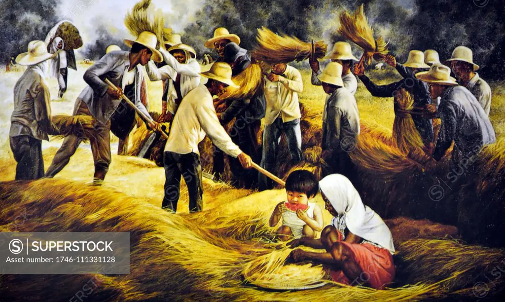 Jose Blanco, Golden Harvest, 1990. Oil on canvas.