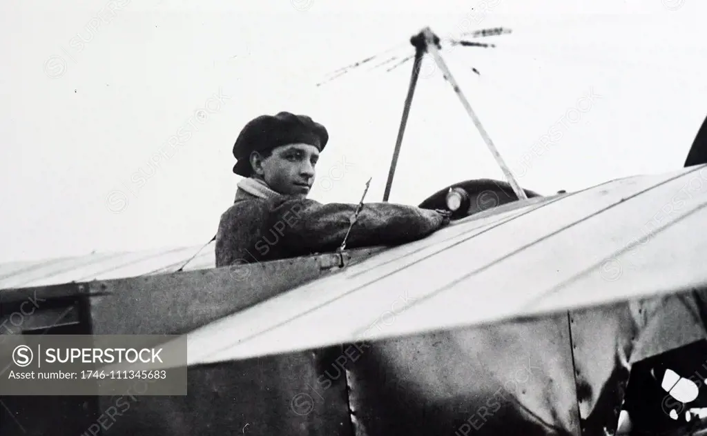 Photograph of Thomas Sopwith (1888-1989) an English aviation pioneer and yachtsman, in the cockpit of a plane. Dated 20th Century