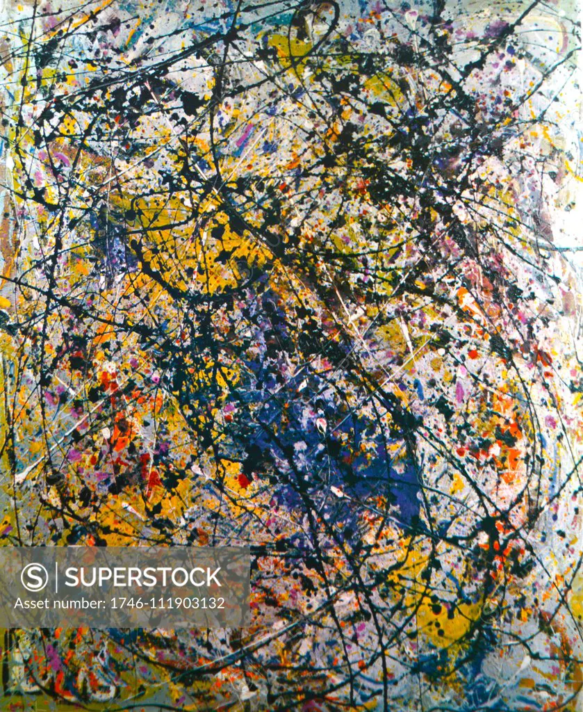 Jackson Pollock (1912-56) Reflection of the Big Dipper, 1945, Oil on canvas. It was Pollock in America who was responsible for the decisive revolution in post-war painting.