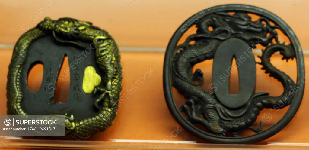 1800s store samurai tsuba