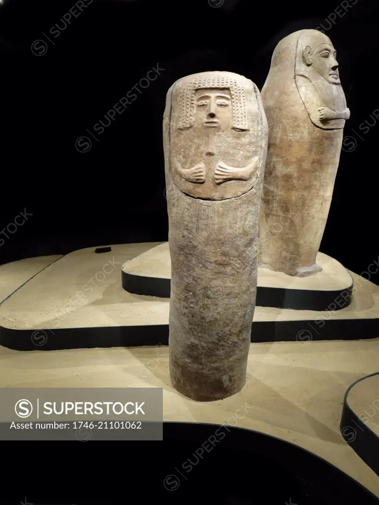 Human-shaped Coffins from Deir el-Balah, Southern costal plain. Dated 13th Century B.C