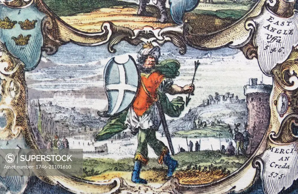 Creoda (Cryda or Cryda, 6th century) may have been the first king of the Anglo-Saxon kingdom of Mercia. The Kingdom of Mercia was a state in the English Midlands from the 6th century to the 10th. Detail from an antique map of Britain, by the Dutch cartographer Willem Blaeu in Atlas Novus (Amsterdam 1635)