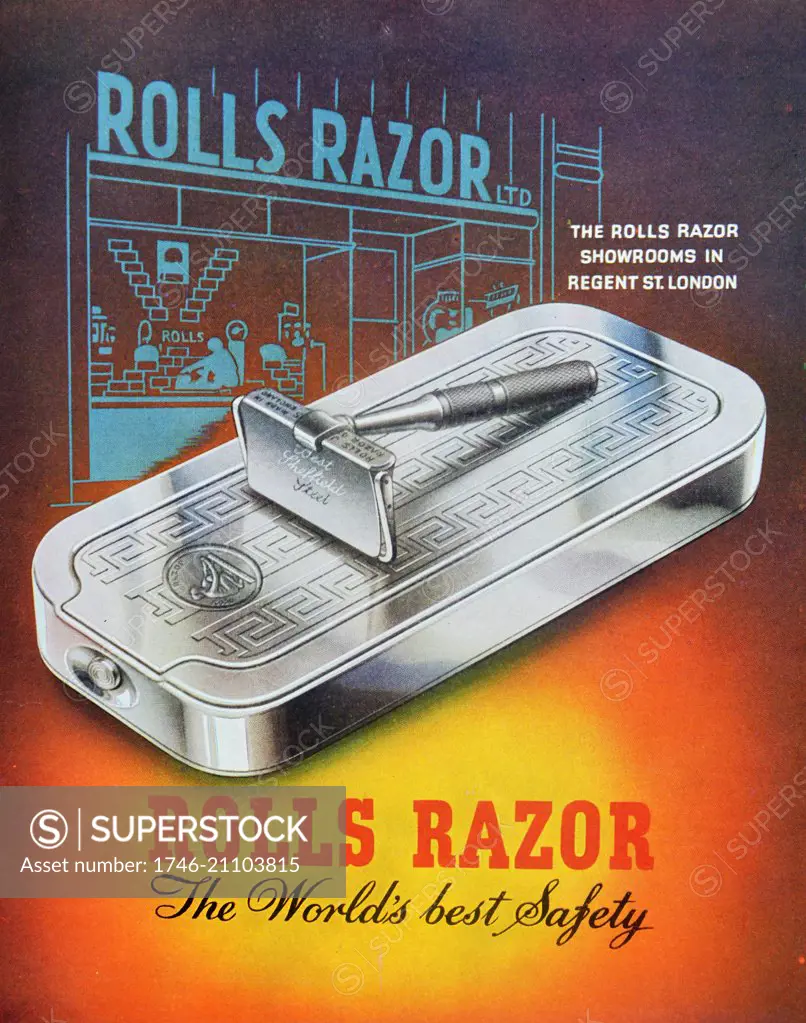 Advert for Rolls Safety Razor