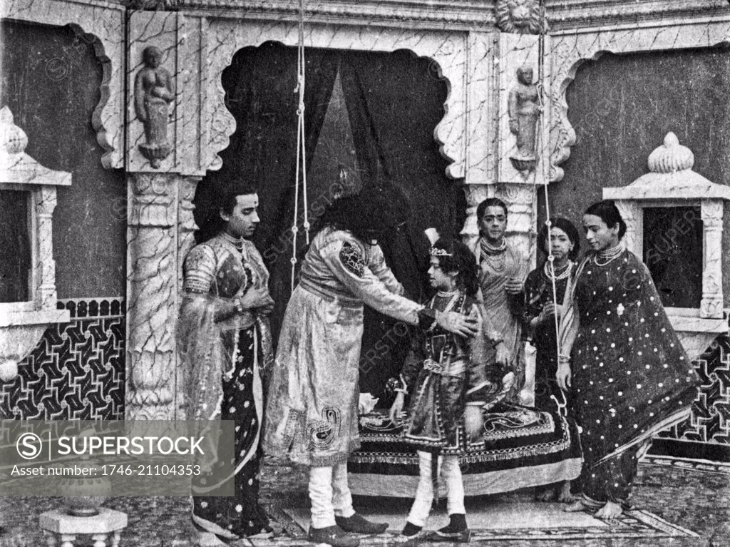 A scene from Raja Harishchandra (1913) Satyawadi Raja Harishchandra (Truthful King Harishchandra) is a silent black and white Indian film based on Hindu mythology, directed by Rustomji Dhotiwala. It was produced by J. F. Madan's Elphinstone Bioscope. Credited as the first remake in Indian cinema, the film is a remake of the first Indian feature film, Raja Harishchandra (1913)