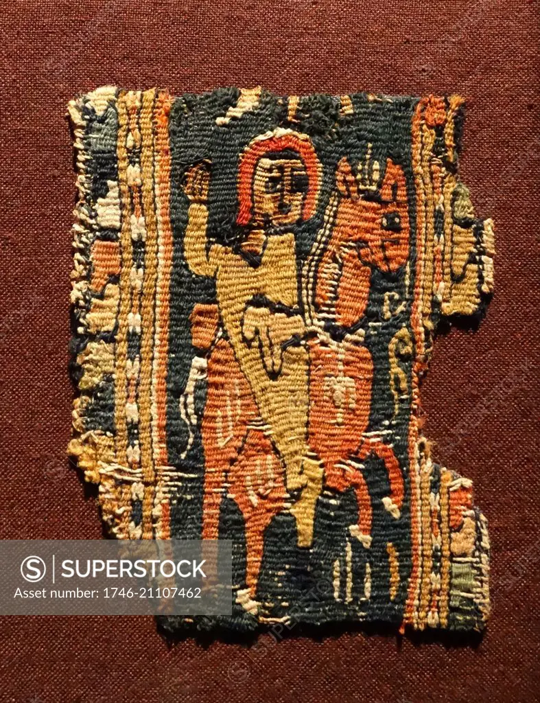 Fragments from the Coptic Tapestry from Egypt. Dated 11th Century