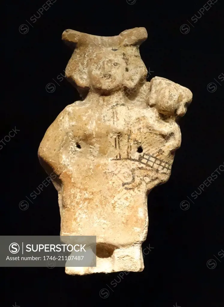 Stone figurines of Cihuacoatl, Aztec Goddess of fertility, from Mexico. Dated 1400 BC