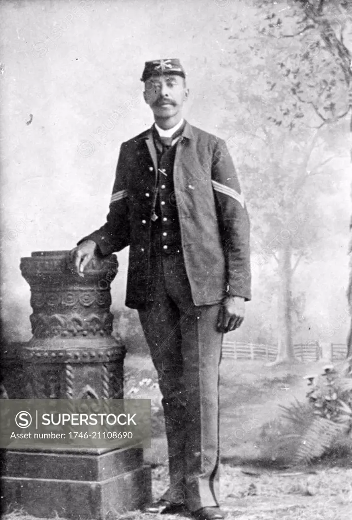 Sgt. John Deny, full-length portrait, standing, facing front.