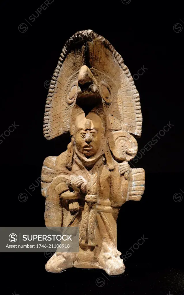 Mayan ceramic figurine of a Lord, 600-900 AD Mexican