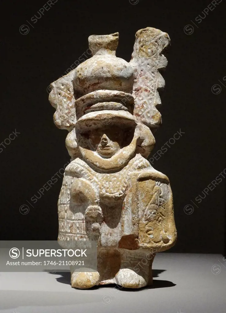 Mayan ceramic figurine of a Lord, 600-900 AD Mexican