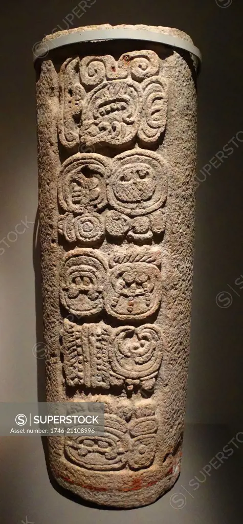 column 6 from xcalumkin, Campeche, Mexico 600-900 AD