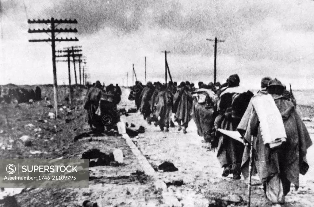 Republican soldiers on the march during the Spanish Civil War