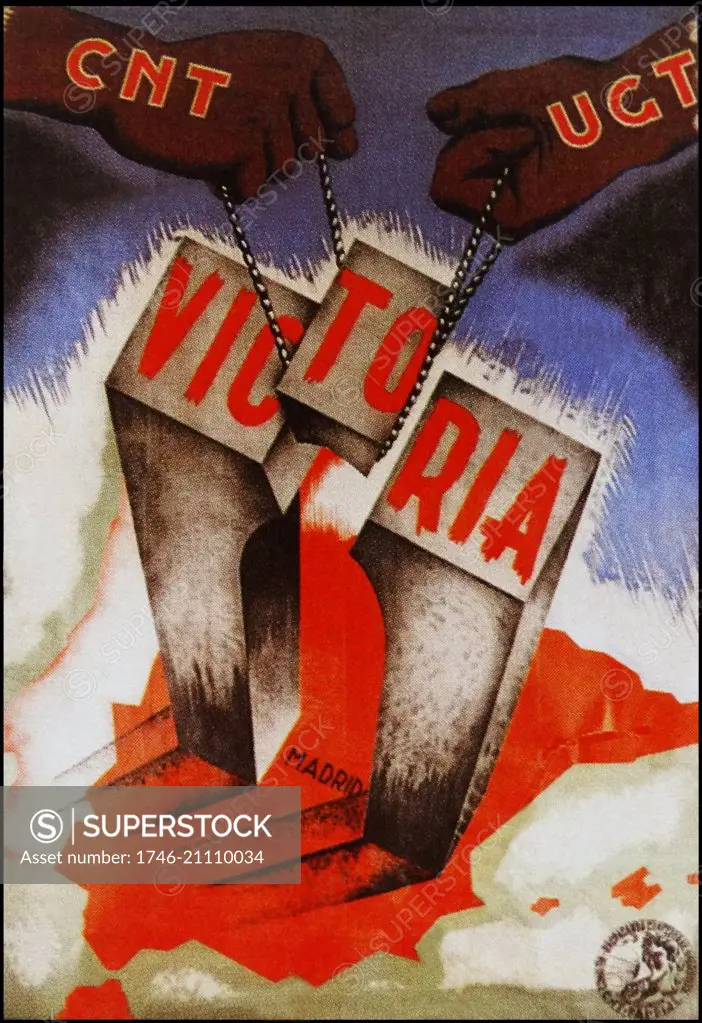 CNT (Anarchist) propaganda poster during the Spanish Civil War