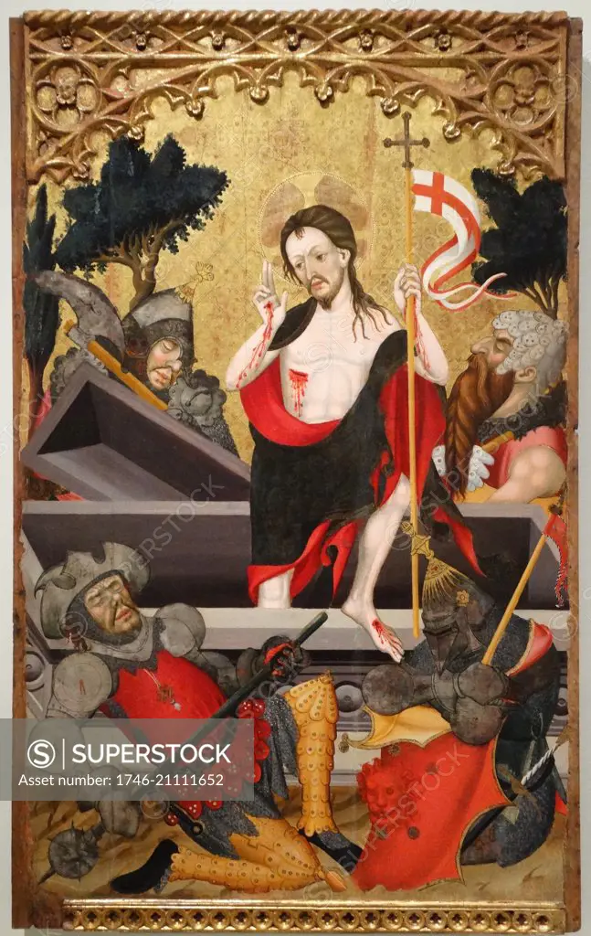 Resurrection of Christ by Lluís Borrassà (1360-1425) Catalan painter born in Girona. Dated 15th Century