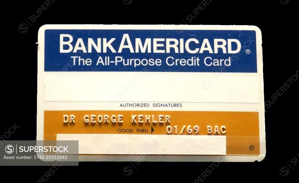 1969 first all-purpose credit card, Bank Americard (later Visa),