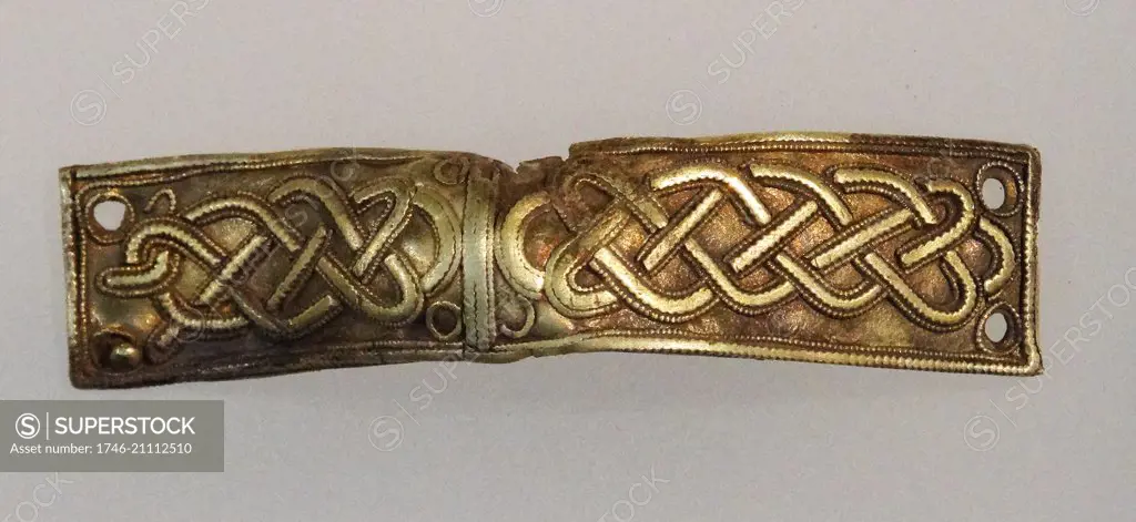 Mount from the Staffordshire Hoard. Dated 6th Century