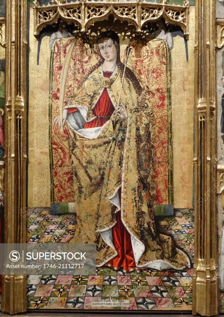 Altarpiece of Saint Ursula and the eleven thousand virgins by Joan Reixach (1411-1486) Spanish painter and miniaturist. Dated 15th Century