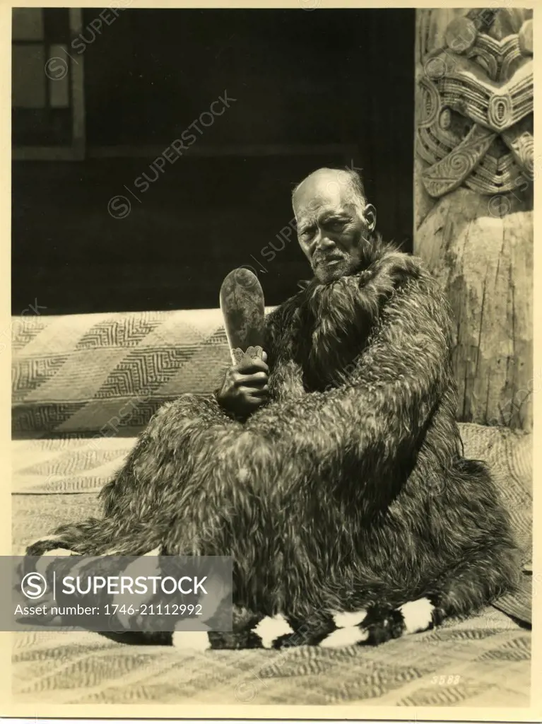 Photograph of Mahaki Tatiki, Kuha Pa, Wairua, Hawkes Bay. By Elizabeth Pulman (1836-1900) New Zealand photographer. Dated 1869