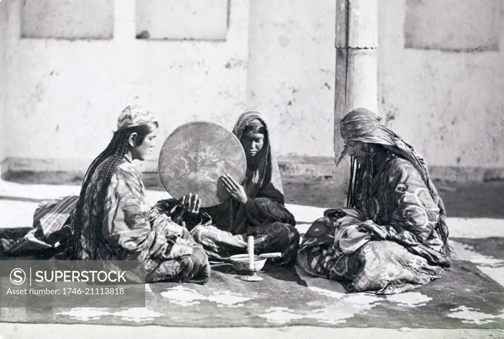 Tajik women 1900. Russian Imperialism led to the Russian Empire's conquest of Central Asia during the late 19th century's Imperial Era. Between 1864 and 1885 Russia gradually took control of the entire territory of Russian Turkestan, the Tajikistan portion of which had been controlled by the Emirate of Bukhara and Khanate of Kokand