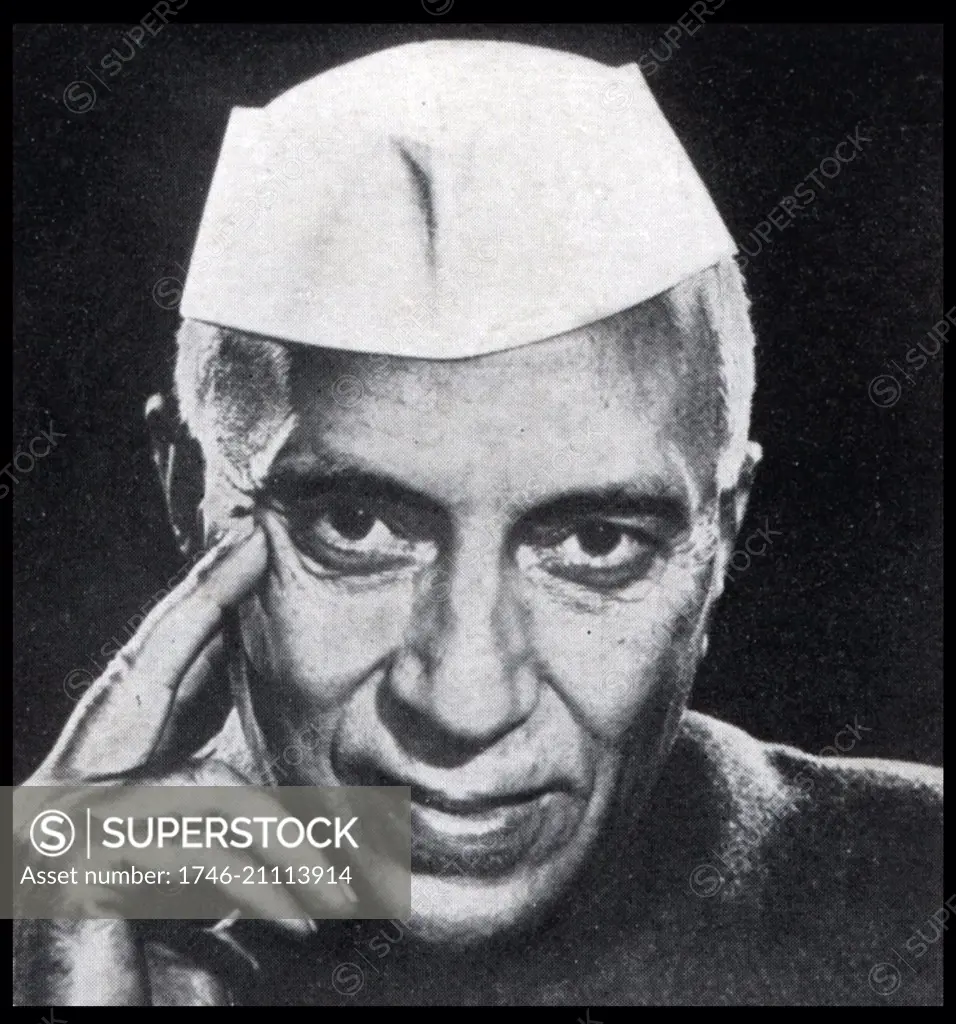 Portrait of Jawaharlal Nehru by Yousuf Karsh. Nehru was the first Prime Minister of India and was massively respected during his lifetime with many Indian children referring to him as 'Uncle Nehru'. He is considered the architect of the modern Indian nation-state.