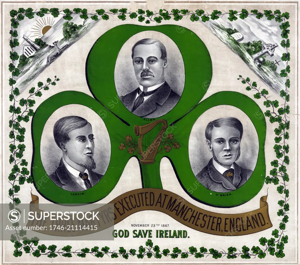 The three Irish martyrs executed at Manchester, England. Dated 1893