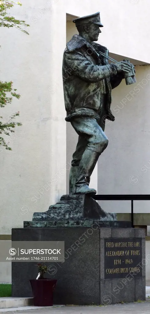 Statue of Field Marshal The Earl Alexander of Tunis. Guards' Chapel, London, England