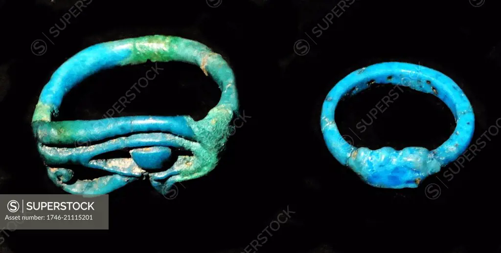 Faience bracelets, Ancient Egyptian 715-332 BC