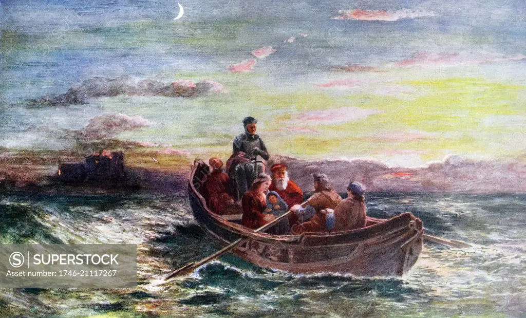 The escape of Mary, Queen of Scots. From Loch Leven Castle