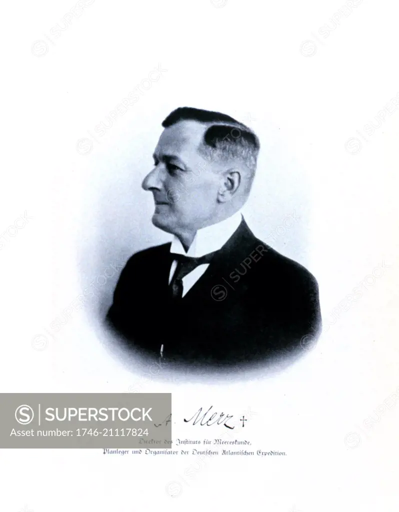 Alfred Merz, Director of the Meereskunde in Berlin and planner of the German Atlantic Expedition 1925-1927. the Meteor Expedition