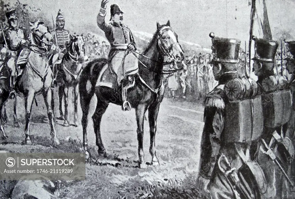 Rafael del Riego (1784 ñ 1823) proclaiming the Spanish Constitution in 1820. Riego was a Spanish general and liberal politician, who played a key role in the outbreak of the Liberal Triennium (Trienio liberal in Spanish).