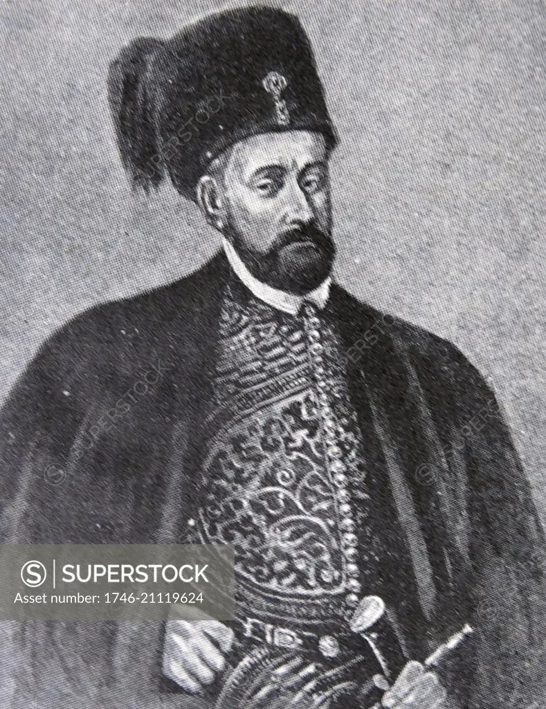 Portrait of Stephen Báthory (1533-1586) Voivode of Transylvania, Prince of Transylvania, from 1576 Queen Anna Jagiellon's husband and jure uxoris King of Poland and Grand Duke of Lithuania