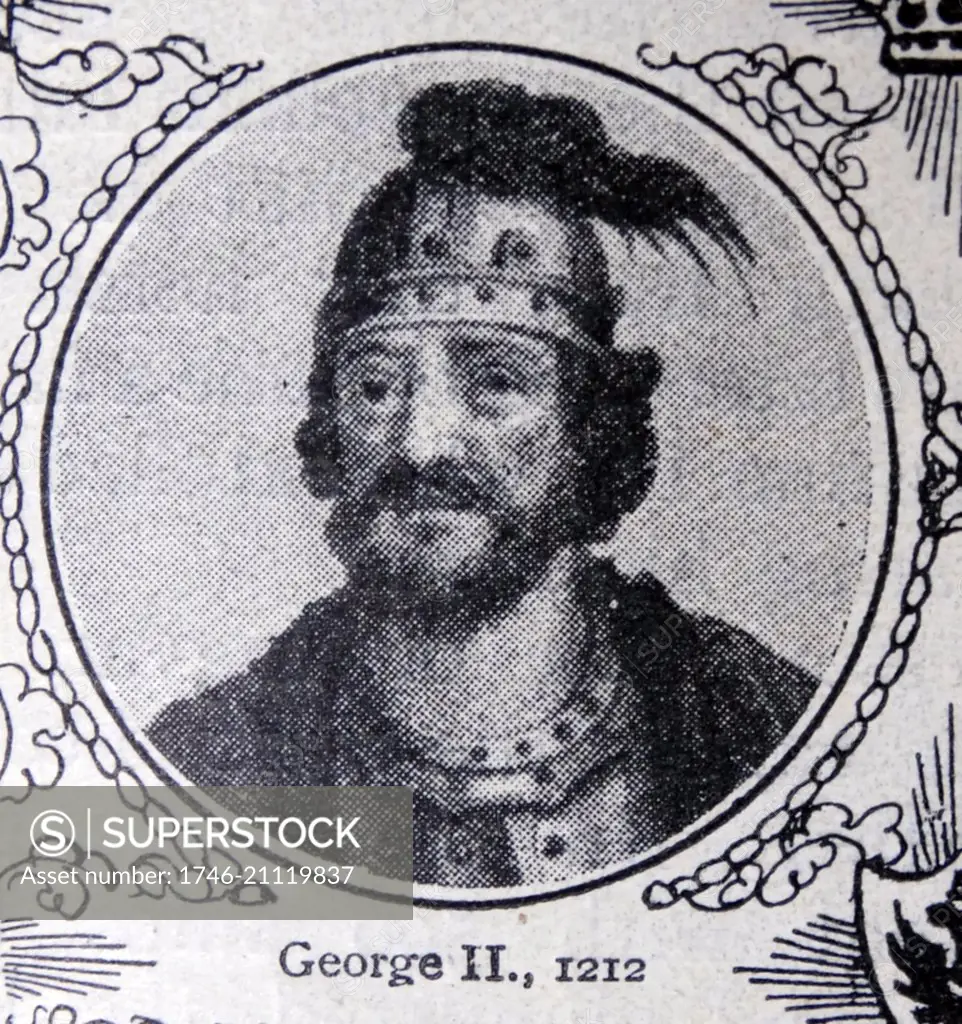 Yuri II, known as George II of Vladimir, or Georgy II Vsevolodovich;(1189 ñ 1238),. Fourth Grand Prince of Vladimir (1212ñ1216, 1218ñ1238) who presided over Vladimir-Suzdal at the time of the Mongol invasion of Russia.