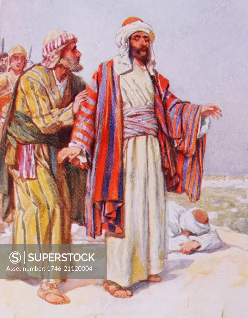 Painting depicting Saul being struck blind on the road to Damascus.