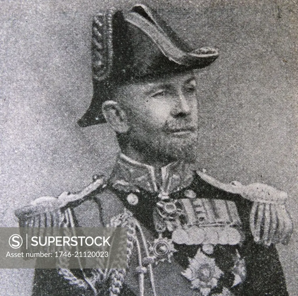 Portrait of Admiral Sir Edward Seymour (1840-1929) a Royal Navy officer. As a junior officer he served in the Black Sea during the Crimean War. Dated 1909