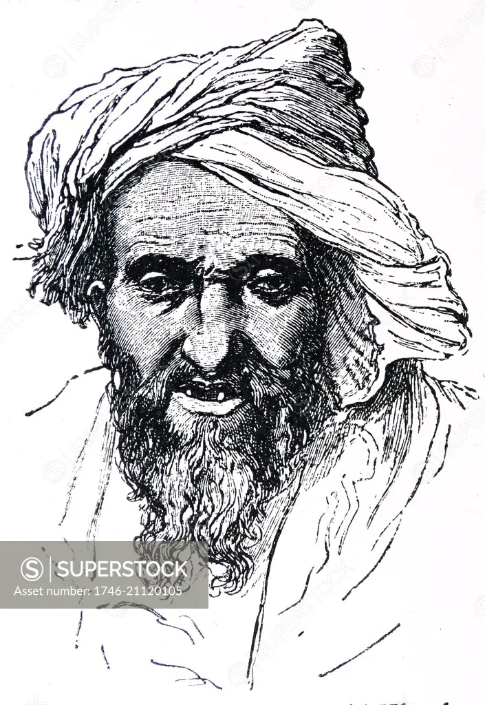 Portrait of Khugiani chief of Murkhi Kheyl. Dated 19th Century