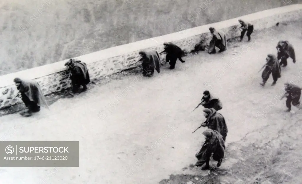 Spanish Foreign legion in action on the Nationalist side during the Spanish Civil War 1936