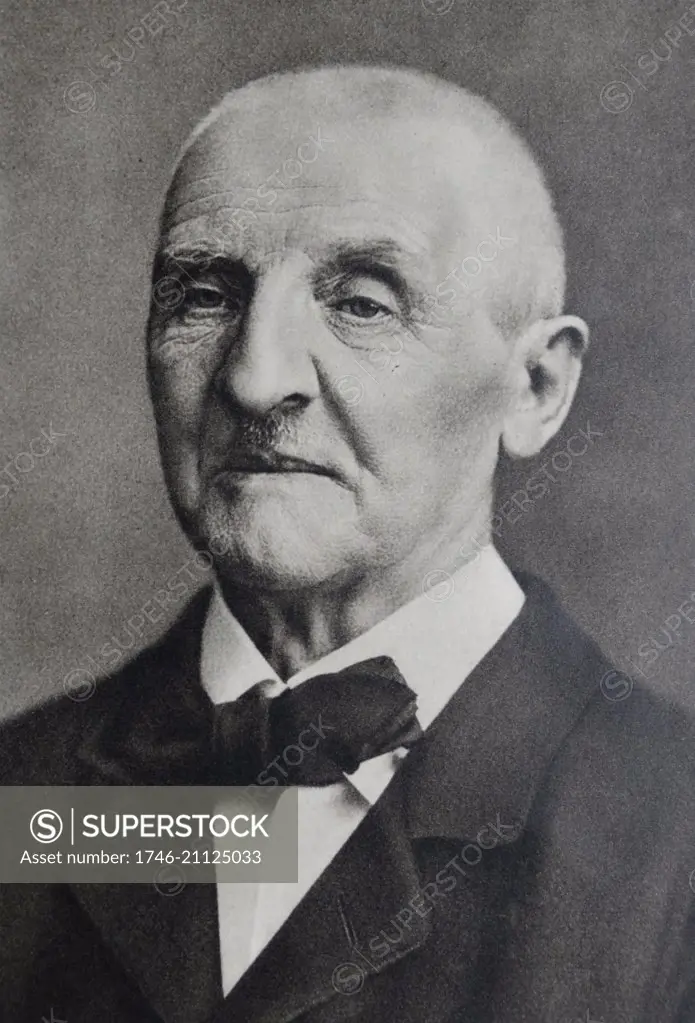 Photographic portrait of Anton Bruckner (1824-1896) an Austrian composer known for his symphonies, masses, and motets. Dated 1890