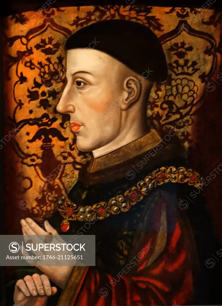 Portrait of King Henry V of England (1387-1422) King of England. Dated 15th Century