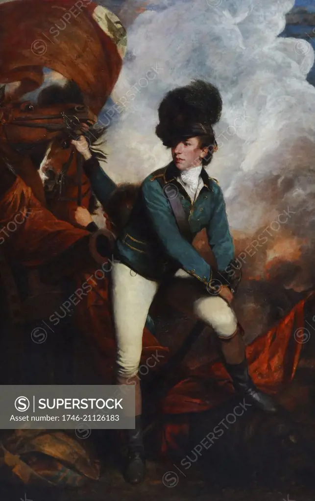 Portrait of Sir Banastre Tarleton, 1st Baronet (1754-1833) British soldier and politician. Painted by Sir Joshua Reynolds (1723-1792) British portrait painter. Dated 18th Century