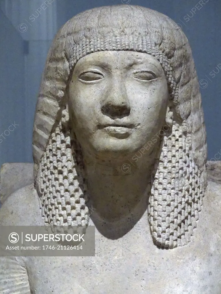 Sculpture of General Horemheb from ancient Egypt. Dated 1550 BCE