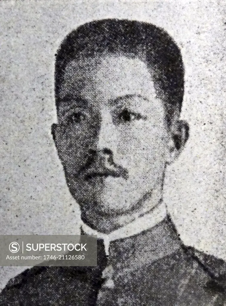 Portrait of Emilio Aguinaldo (1869-1964) a Filipino revolutionary, politician, military leader and First President of the Philippines. Dated 20th Century