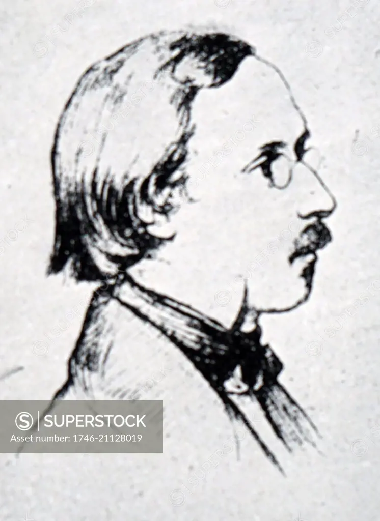 Portrait of Peter Cornelius (1824-1874) a German composer, writer, poet and translator. Dated 19th Century