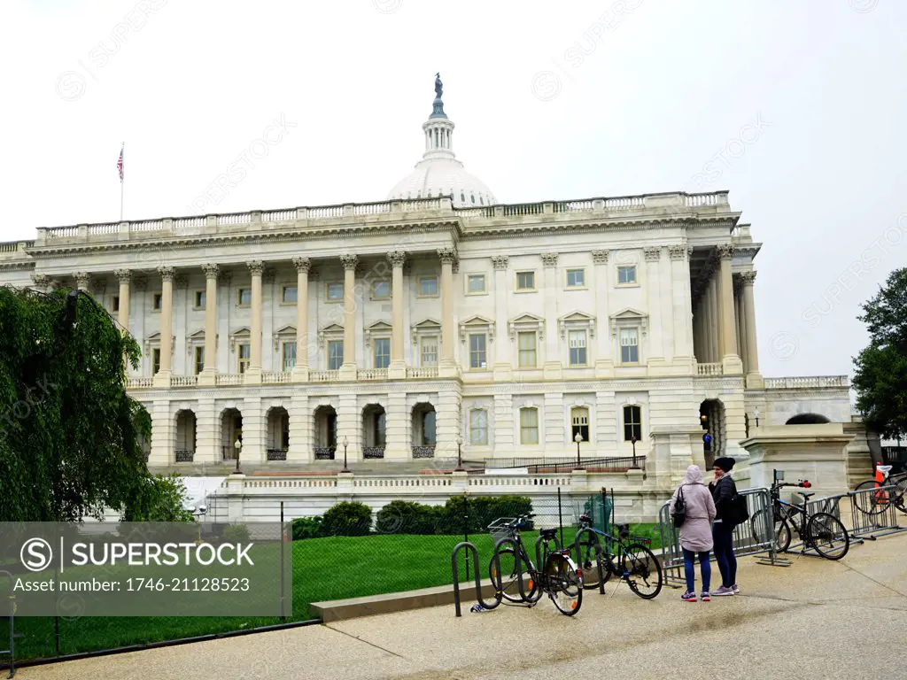 Exterior of the United States House of Representatives, in Washington D.C. Dated 21st Century