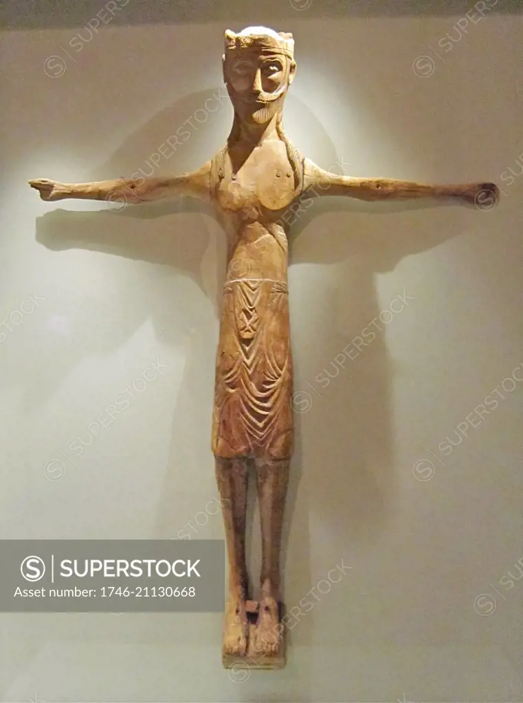 Icelandic art, early crucified Christ, National Museum, Reykjavík, Iceland.