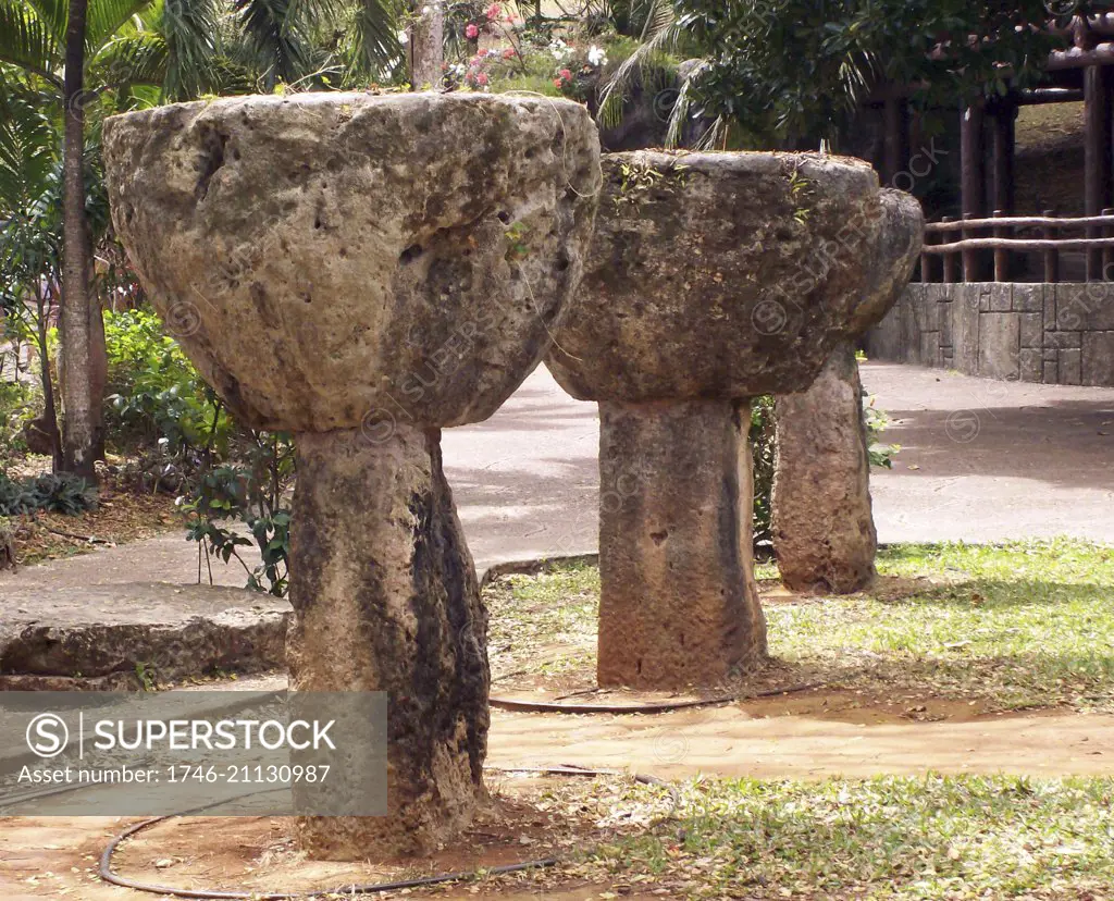 Latte Mepo, prehistoric stone structures, Guam, 2009.