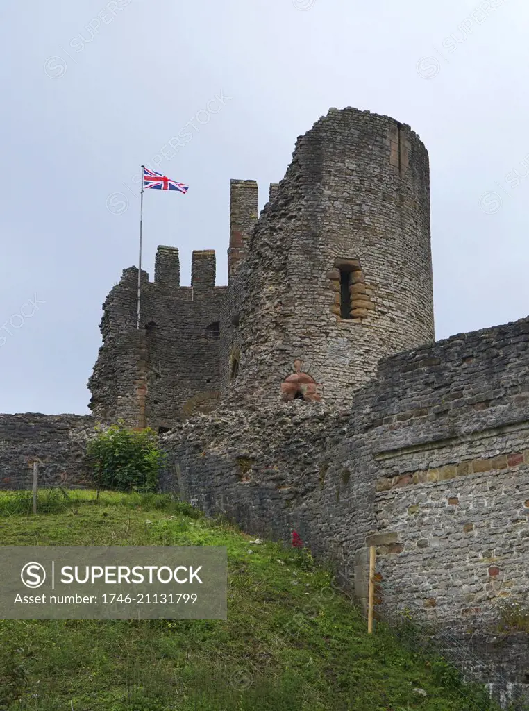 reconstructed model of Dudley Castle, a ruined 12th century, medieval fortification in the town of Dudley, West Midlands, England.