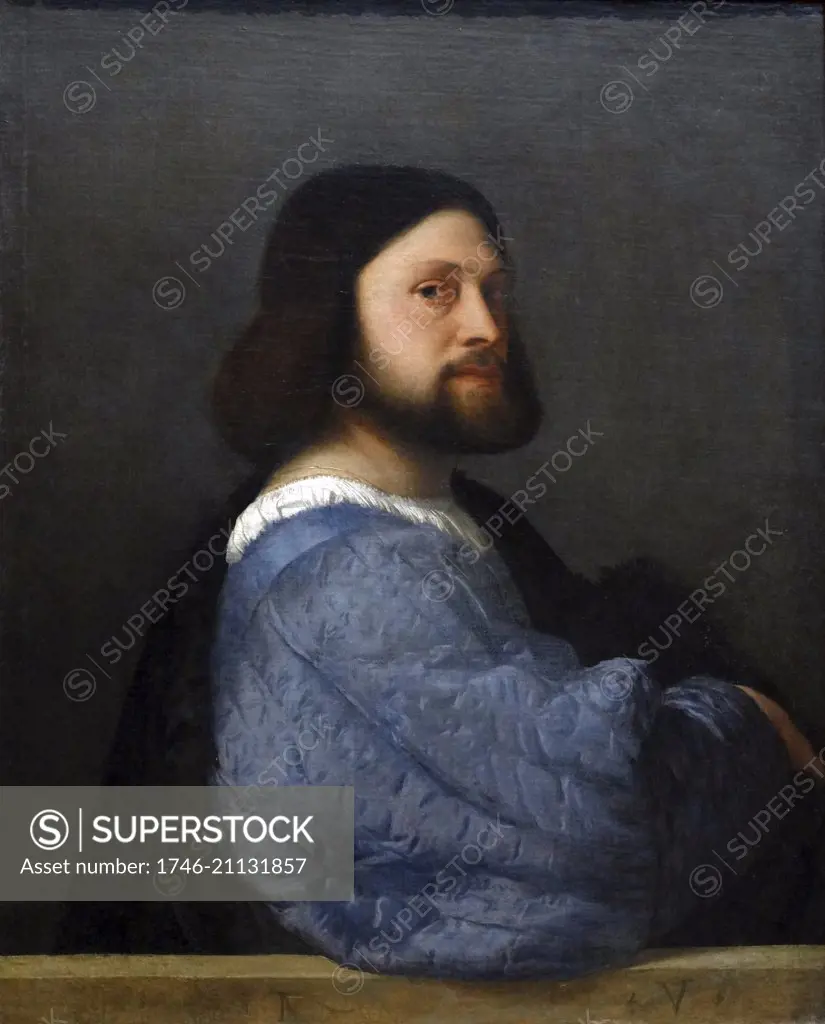 Painting titled 'Portrait of Gerolamo () Barbarigo' by Titian , an Italian painter and member of the Venetian School. Dated 16th Century