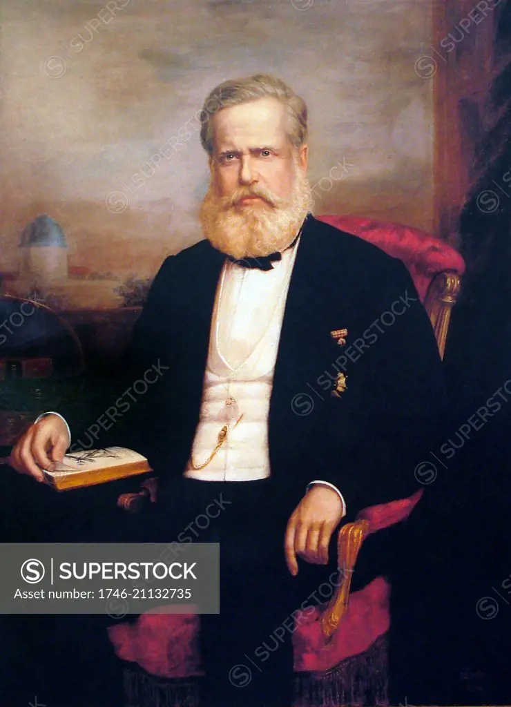 Dom Pedro II (1825 ñ 5 December 1891), 'the Magnanimous', was the second and last ruler of the Empire of Brazil, reigning for over 58 years from 1831-1889