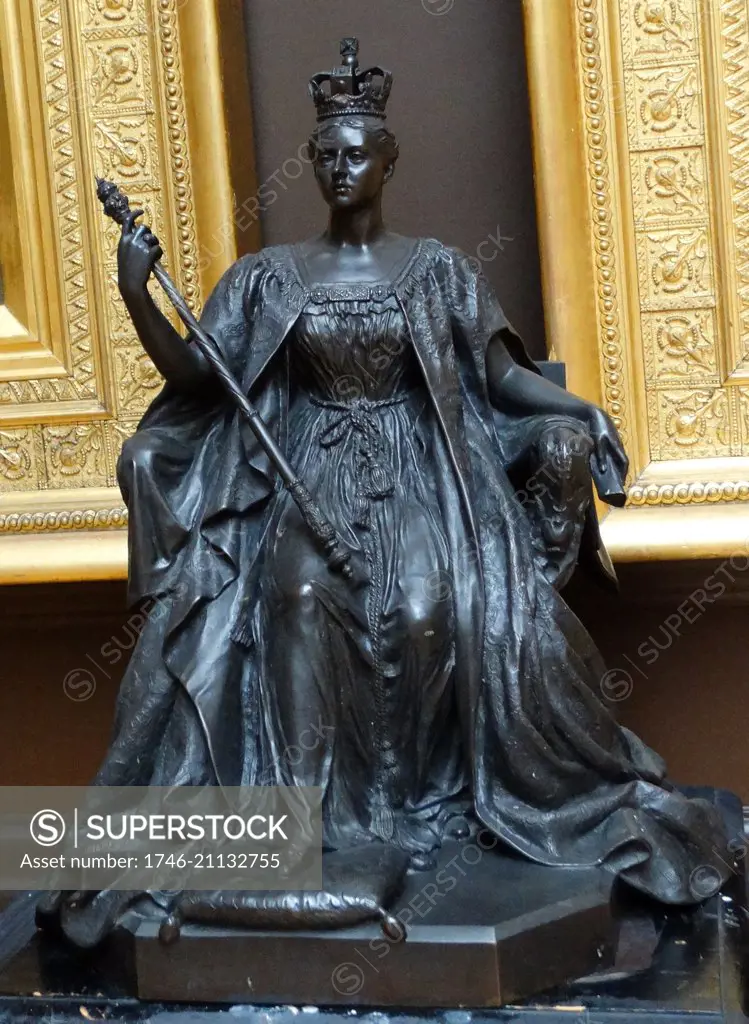 Queen Victoria 1883 by Princess Louise (duchess of argyle) This bronze statuette was by the daughter of Queen Victoria