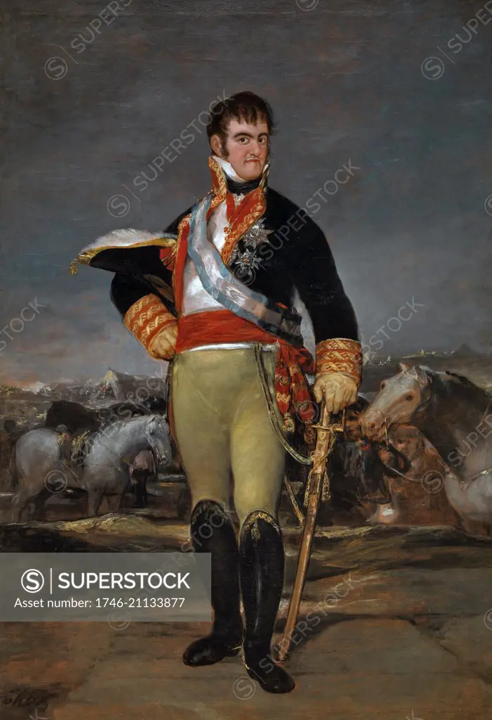 Ferdinand VII of Spain (1815) by Francisco de Goya (1746ñ1828). Oil on canvas.