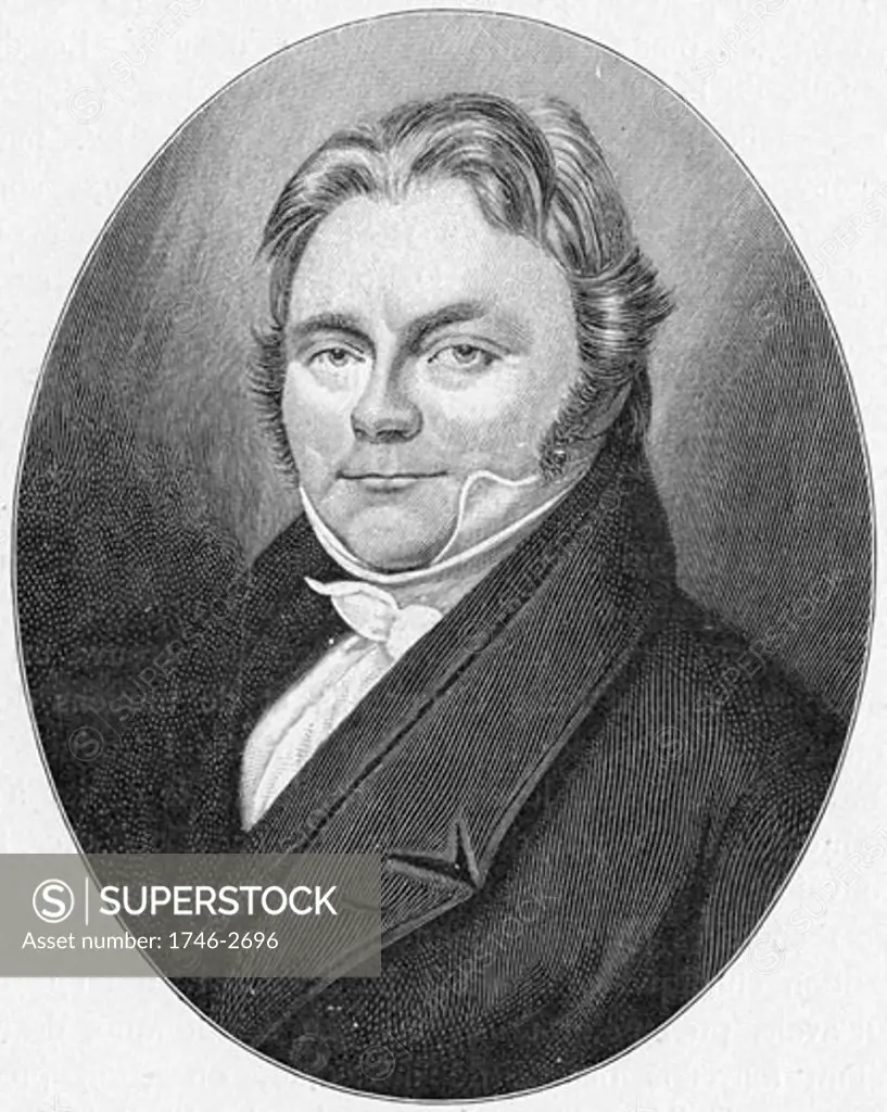 Jons Jacob Berezelius (1779-1848), Swedish scientist & chemist, c1890. Berzelius introduced modern chemical symbols and he discovered the elements selenium, thorium and cerium. He accurately determined atomic weights.